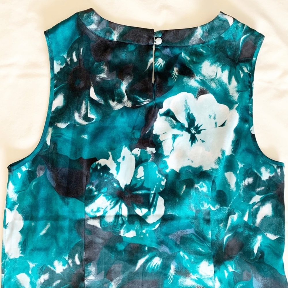 ⚡️3 for $10⚡️ Ann Taylor Sleeveless Floral Ruffle Front Top Sz 8 - Picture 4 of 6